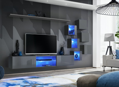 Luxury Furniture Set 8-piece Wall unit Wall Shelf 6x wall cabinet new Furnishings